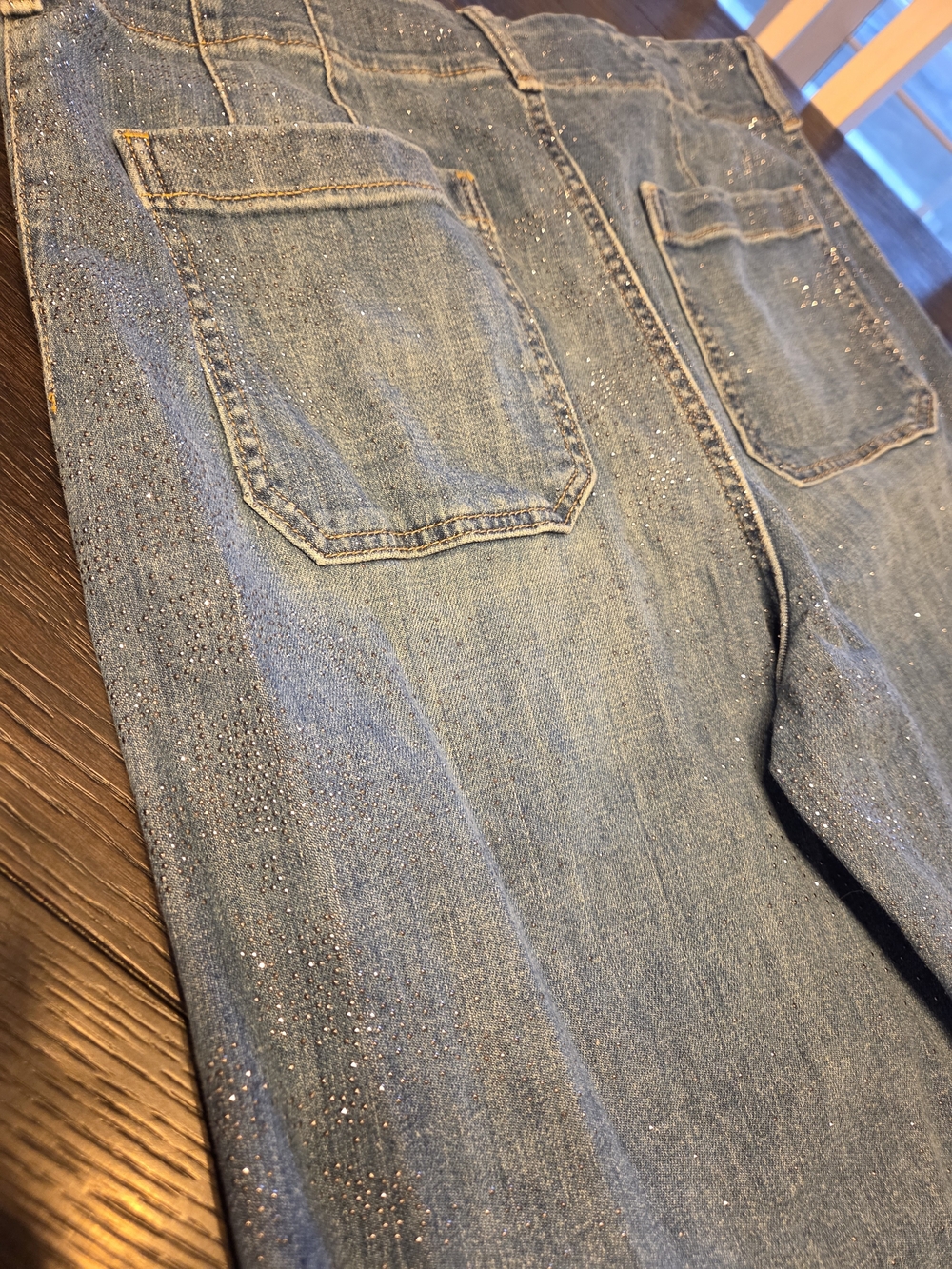 Maeve Sparkle Crop High-Rise Wide-Leg Jeans - Picture 4 of 9